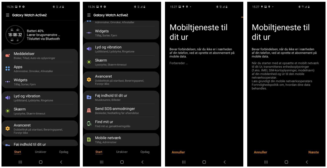 eSIM til Samsung Watch